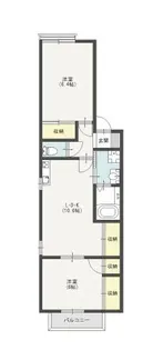 フレグランス疋田【2階】の間取り