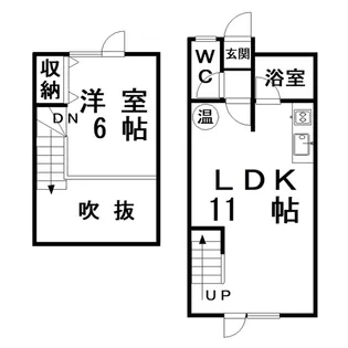 中央マンション【1階】の間取り