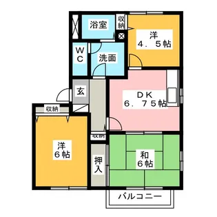 セントラル長松 A【1階】の間取り