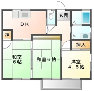 藤巻アパート【2階】の間取り
