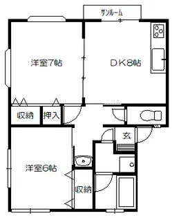 カーサ・ピノ【2階】の間取り