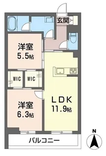 ルチル【2階】の間取り