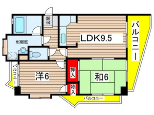 ロイヤル杁中【8階】の間取り