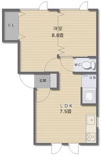 トレジャーコート美原【2階】の間取り