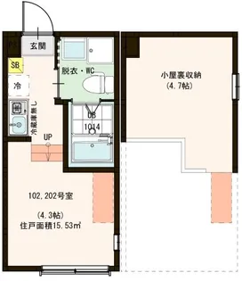 クレスト西新井【1階】の間取り