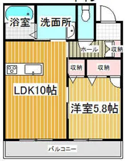 プロスペラールI【1階】の間取り