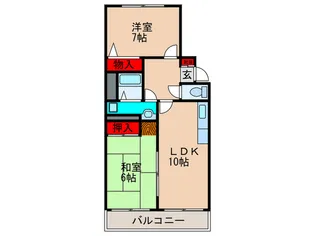 プロント雲雀丘【1階】の間取り