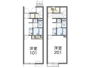 レオネクスト喜多荘II【1階】の間取り