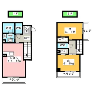 フォレナ 北棟【1階】の間取り