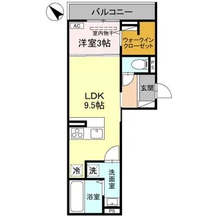 新潟県長岡市千手3【アパート】の間取り
