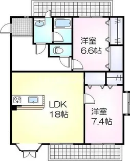 カーサブランシェ【1階】の間取り