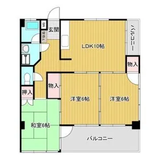 栄コーポラス【4階】の間取り