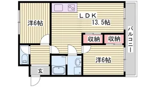 マンション堂本【3階】の間取り