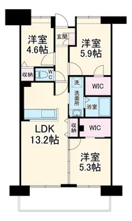 コンフォート津田沼壱番館【8階】の間取り