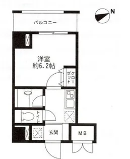 1Kの間取り画像