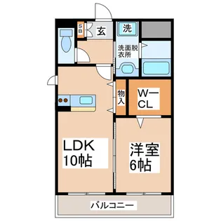 1LDKの間取り画像