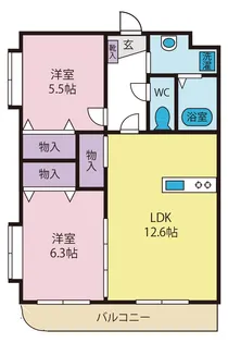 レールウェイ四ッ谷【4階】の間取り