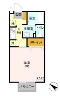 パークサイド松ヶ丘【2階】の間取り