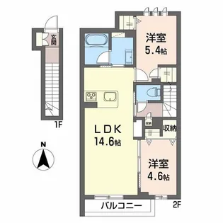 シティプラザ本町 C【2階】の間取り