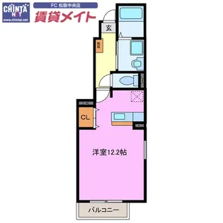 シャリテ神野【1階】の間取り