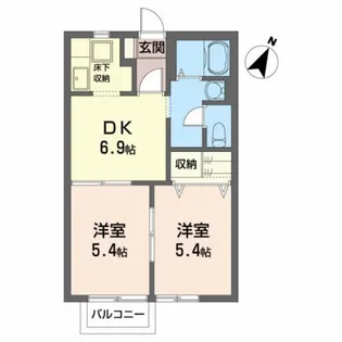アンシャンテ豊田【1階】の間取り
