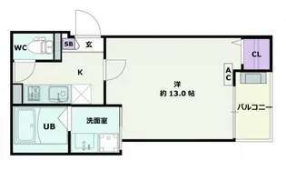 1Kの間取り画像