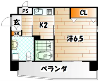 福岡県北九州市小倉北区古船場町【マンション】の間取り