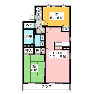 リバーサイド高田A【1階】の間取り