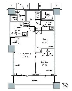 THE TOKYO TOWERS MIDTOWER【23階】の間取り