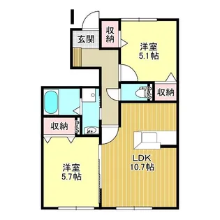 エルメゾンシオンB【1階】の間取り