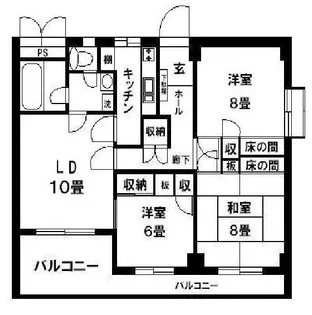 ハイツリヴァ・スター【6階】の間取り