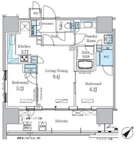 東京都中央区晴海5【マンション】の間取り