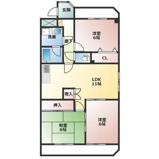 MENAGEKOMORI(メナージコモリ)【3階】の間取り