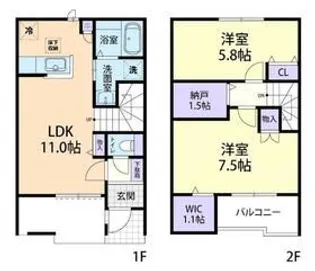 ドミール大島VII B【1階】の間取り