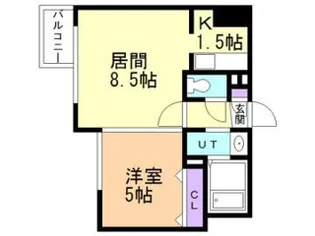 KDXレジデンス南三条【4階】の間取り