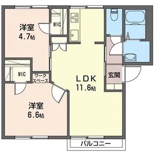 クレセントハイツ・フタミ【2階】の間取り