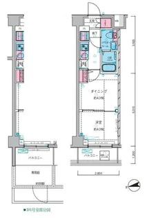 東京都中野区上高田1【マンション】の間取り