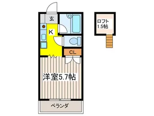 カ-サ沙羅樹【2階】の間取り