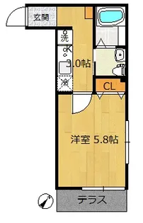 1Kの間取り画像