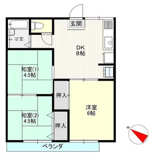 学園サンハイツ【2階】の間取り