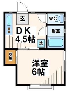 東京都府中市緑町3【アパート】の間取り