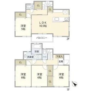 神奈川県横浜市戸塚区戸塚町【一戸建】の間取り