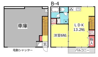 ガレージハウスLB【1階】の間取り