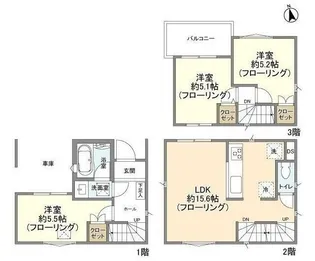 東京都板橋区徳丸7【一戸建】の間取り