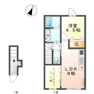 パレス北野【1階】の間取り