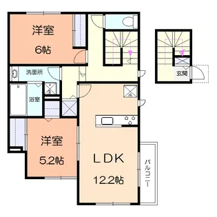 マツカゼ【2階】の間取り