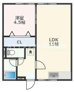 サンライズ島崎【1階】の間取り