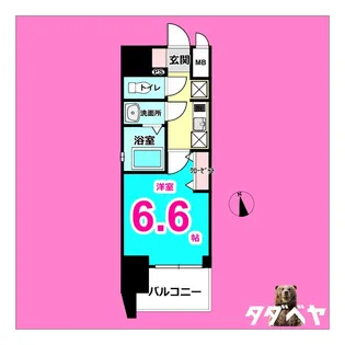 シーズンフラッツ千種【10階】の間取り