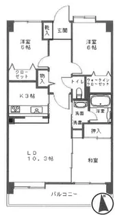 コスモ川口ガーデンスクエア【7階】の間取り