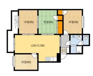 第二ゴトウハイツ【2階】の間取り